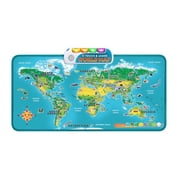 LeapFrog Touch & Learn World Map Interactive Wall Map for Kids, Teaches Continents, Animals and More