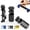 Black, variant on Stair Gauge For Circular Saw, Aluminum, Hexagonal Lock Layout Tool With Holder And Hook, For Carpentry, Rafter Layout, And Circular Saw Guide