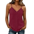 thumbnail image 3 of Loopsun Women Summer Tank Top V Neck Sleeveless Adjustable Strap Lace Camisoles, 3 of 5