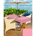 thumbnail image 5 of nqOlkjepod Pink Outdoor Tablecloth with Umbrella Hole & Zipper, Pure Pink Rectangle Table Cover 60x84 Inch, Dining Waterproof Table Cloth Protector for Patio/Party/Picnic, 5 of 7