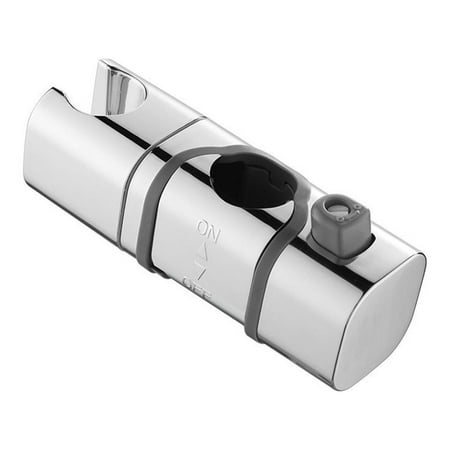 

Universal Adjustable Shower 18-25mm Rail Head Slider Holder Bracket Chrome ABS
