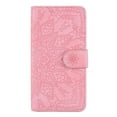 thumbnail image 2 of Mantto Cases for Samsung Galaxy S23 - 6.1 inch Magnetic Wallet Case for Women Card Holder Flip Cover Embossed Mandala Flower Kickstand PU Leather Magnetic Folio with Strap, Pink, 2 of 8