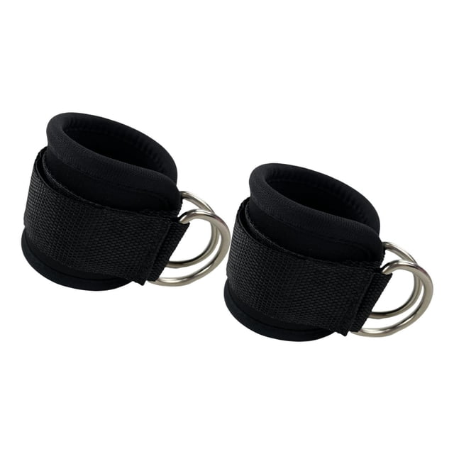 2 piezas correas de tobillo para máquina de cable, bandas de resistencia, ajustables, accesorios, puños de tobillo para sobornos para gimnasio,