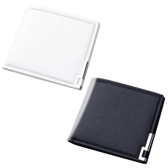 Stylago Short Wallet for Men with ID Window Leather Slim Rfid Blocking Bifold Purses Stylish Work Business Credit Card Holder Black