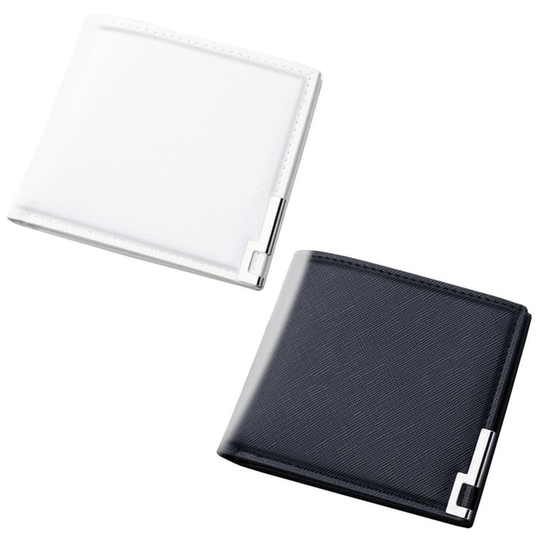 Fashion Coin ID Short Wallet Solid Color Men Open Purse Multiple