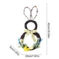 thumbnail image 2 of Tyidzon Easter Wreath, Hand-woven Bunny-shaped Easter Decorations Garland Hanging Spring Wreaths for Front Door Home Wall Outdoor Indoor Farmhouse Holiday Decor, 2 of 6