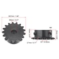 thumbnail image 2 of Uxcell Teeth Chain Sprocket Carbon Steel with Set Screw 8mm, 2 of 6