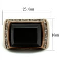 thumbnail image 2 of Luxe Jewelry Designs Stainless Steel Men's Ring with Black Jet Synthetic Onyx Stone - Size 11, 2 of 4