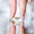 thumbnail image 5 of Rosec Jewels - 1 Carat Lab Diamond Engagement Ring - 6 mm Round Diamond Ring with Side Stones (Ef-Vs Quality), 10K Yellow Gold, US 12.00, 5 of 9