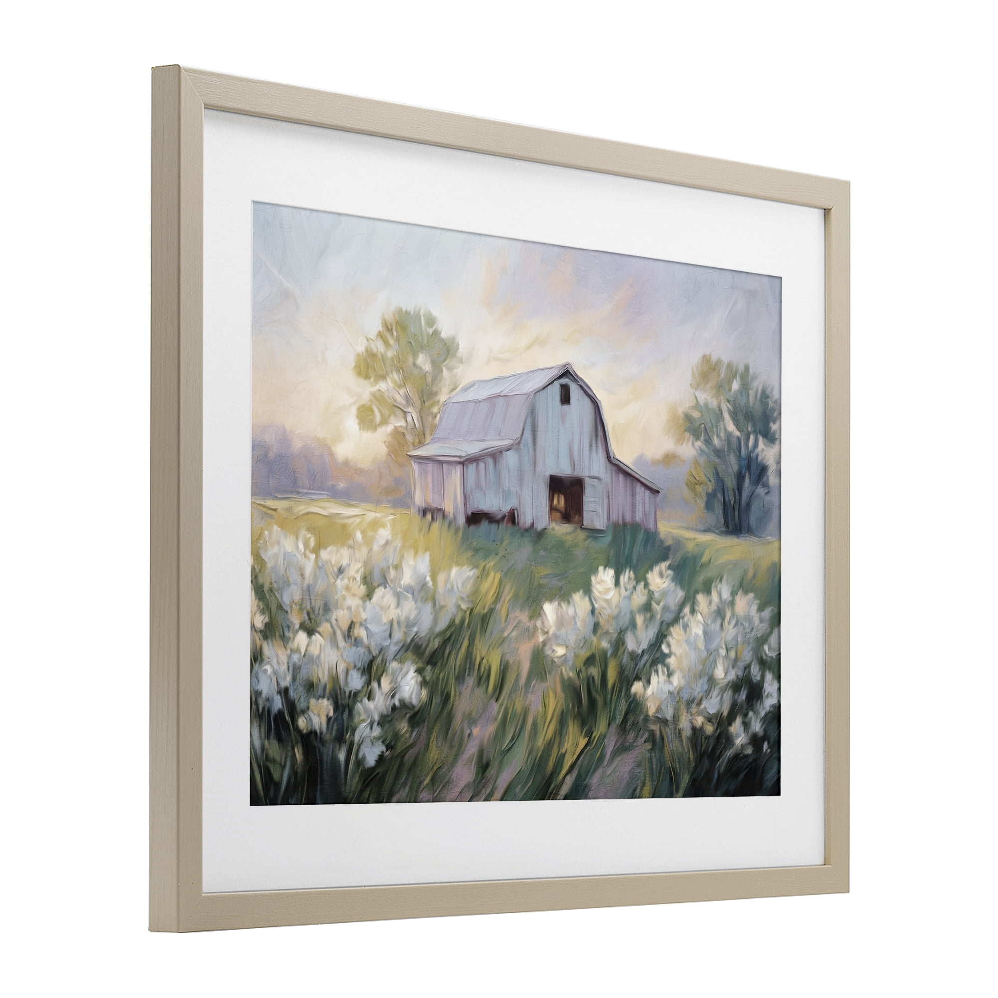 Stupell Industries Secluded Barn Landscape Birch Framed Print Under Glass, design by Kim Allen