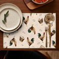 thumbnail image 5 of Beige Chicken Egg Basket Pattern Summer Placemats Table Placemats Set Of 4-Linen Kitchen Washable Placemats Table Mats 11.8"x17.7" Non-Slip Heat Resistant, 5 of 6