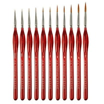 Tyeign 11 Pcs Miniature Detail Paint Brush Set with Wood Handle, Fine Tip Brushes for Acrylic Watercolor Oil Painting, Art Crafts Model Face Painting, 11*Pen