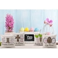 thumbnail image 2 of Happy Easter Pillow Covers 20x20 Inch Set of 4 Easter Bunny Eggs Carrots Cross Decorative Throw Pillow Covers Spring Linen Cushion Cover for Sofa Bed Couch, 2 of 6