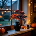 thumbnail image 2 of Gothic Halloween Artificial Bouquet 12.2In, Faux Rose Sunflower Dahlia Dark Floral Arrangement for Halloween Table & Window Seasonal Decor,Multicolor, 2 of 6
