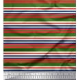 thumbnail image 1 of Soimoi Cotton Jersey Fabric Horizontal Stripe Printed Fabric 1 Yard 58 Inch Wide, 1 of 1