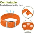 thumbnail image 3 of Bracelet Unisexe en Nylon Perlon avec Boucle Argentée en Acier Inoxydable, Orange, 14 mm, 3 of 6