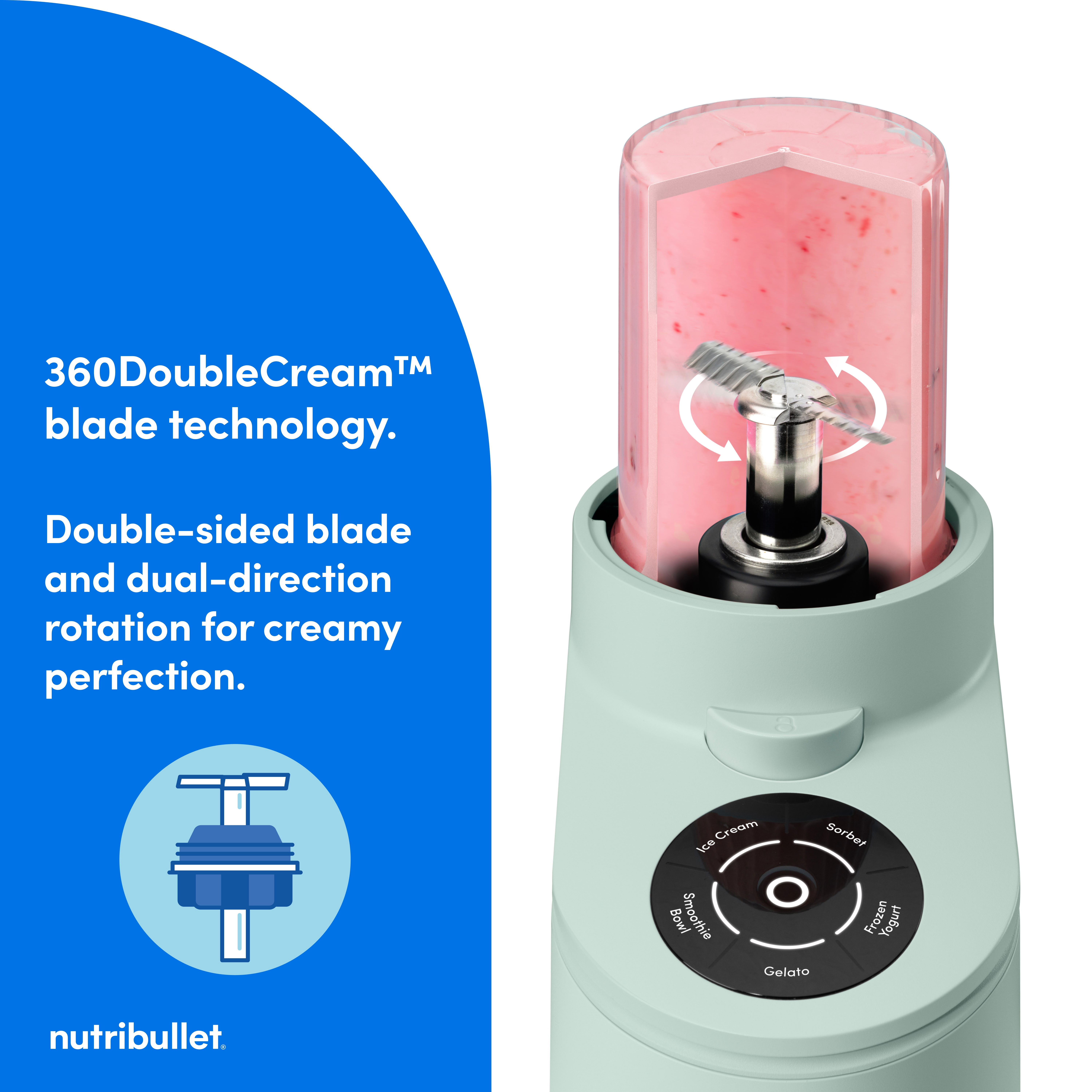 nutribullet Chill Ice Cream Maker Mint Chip Green