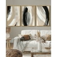 thumbnail image 3 of SHENIFY Abstract Wall Art 16x24in3pcs Natural Framed Ink Wash Shapes Abstract Illustrations Modern Minimalist Painting Decorative Artwork for Living Room Bedroom, 3 of 5