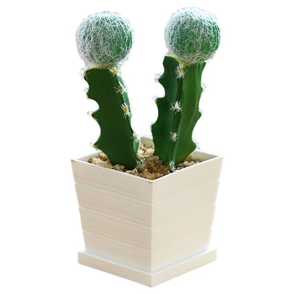 Simulation of tropical plants, bonsai cactus, indoor creative small ornaments, green plants, potted cactus