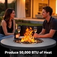 thumbnail image 2 of 30" Propane Fire Pit Table, SHINPT 50000 BTU Outdoor Fire Pit with Lid and Lava Rock, Outdoor Fire Table for Backyard, Garden, Gas Fire Pit for Outside, Patio, Add Ambience to Gatherings, 2 of 9