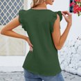 thumbnail image 6 of Ashirexll Ladies Tops and Blouses, Short Sleeve Tops for Women, Fashion Casual Solid Short Sleeve V-neck Fold T-shrit Top Blouse, 6 of 6