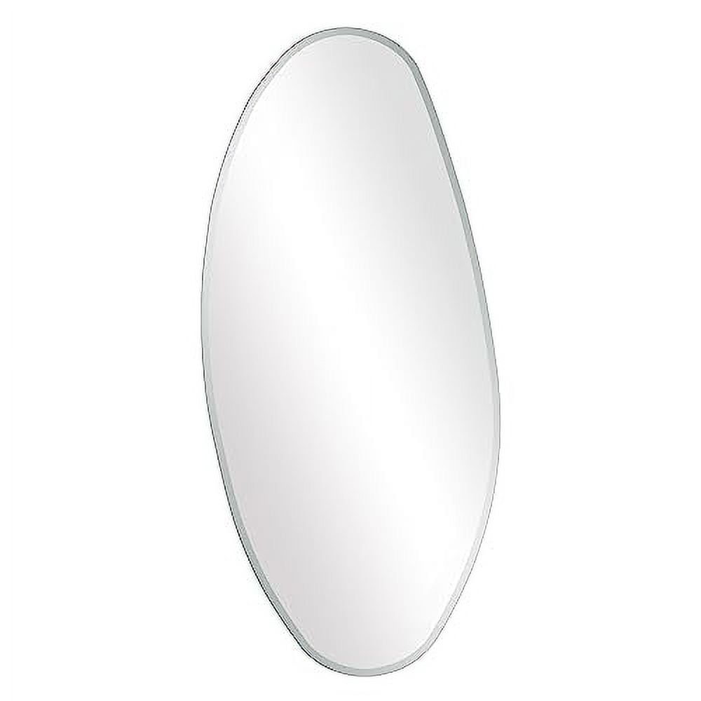 AUA CROWN Irregular Frameless Water Drop Wall Mirror, 47x23 Inch Irregular Oval Wall Mirror, Decorative Wall Mirror For Living Room Bedroom Bathroom, Horizontal or Vertical Mounting