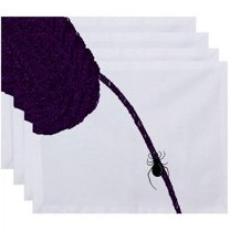 Simply Daisy 18" x 14" Eensy Weensy Spider Holiday Print Placemats, Set of 4