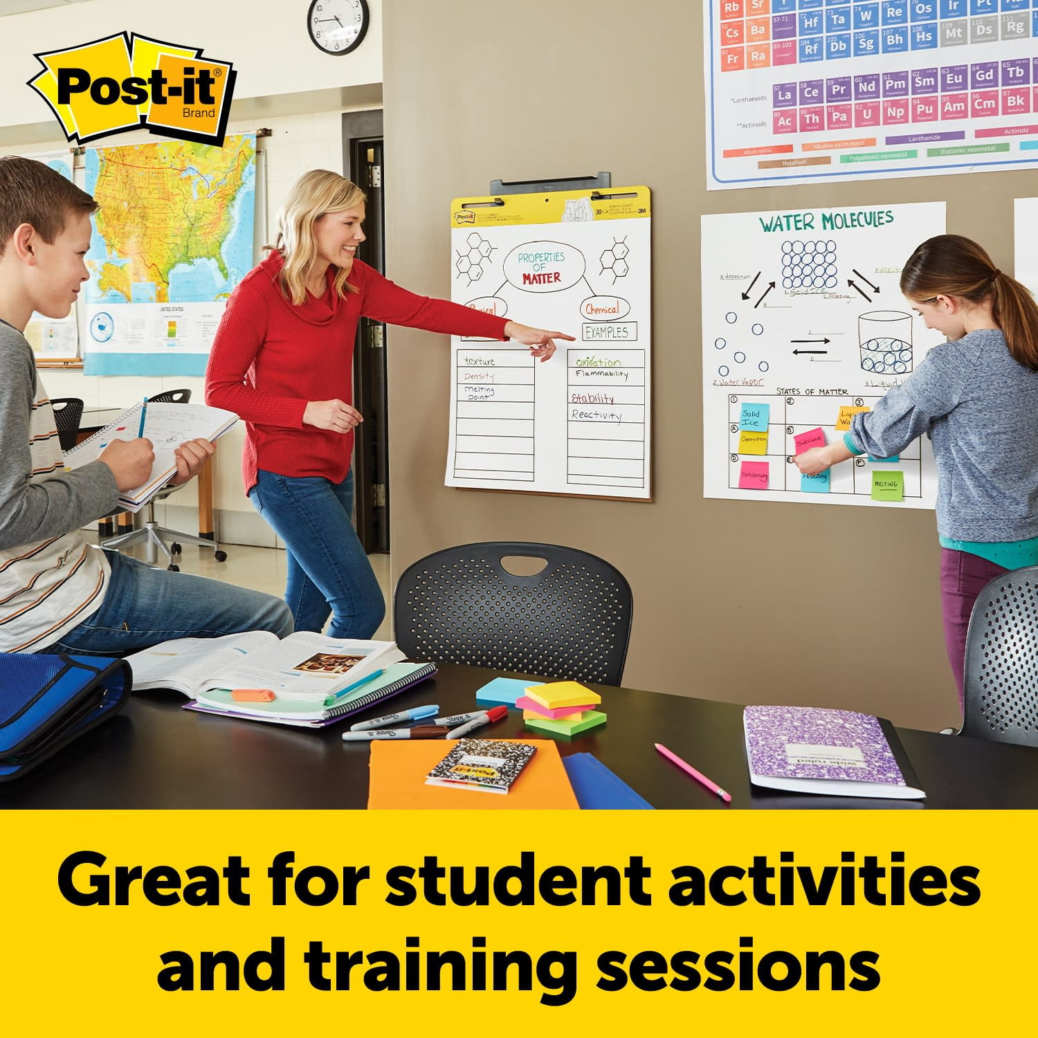 Post-it Wall Pad Easel Pad w/ Bonus Command Strips, 20 in. x 23 in., 2 Pads