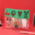 thumbnail image 3 of Juego de neceseres navideños transparentes - Organizador de artículos de tocador de viaje con bordado festivo de Papá Noel y árbol Un neceser de maquillaje, 3 of 3