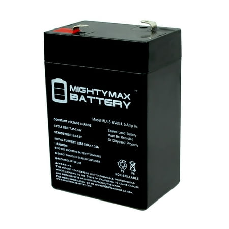 6v 10 Mile Fence - 6V 4.5AH SLA Battery Replaces Fi-Shock 20 Mile Electric fence Charger
