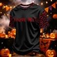 thumbnail image 2 of Ruiwill Kids Halloween Shirts Boys Size 12-13 Years Letter Print Halloween Clothes For Boys Fall Funny Short Sleeve Kids Tops, 2 of 4