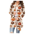 thumbnail image 1 of Cárdigan de mujer con estampado de calabaza de Acción de Gracias, holgado, informal, de manga larga, para mujer, 1 of 6