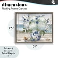 thumbnail image 4 of Stupell Industries Coastal Seaside Hydrangea Bouquet in Window Brown Floating Frame Canvas Art, 31 x 25, by Nan, 4 of 8
