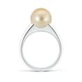 thumbnail image 2 of Angara Solitaire Golden South Sea Cultured Pearl Dome Ring in 14K White Gold for Women | June Birthstone Jewelry for Her, 2 of 8