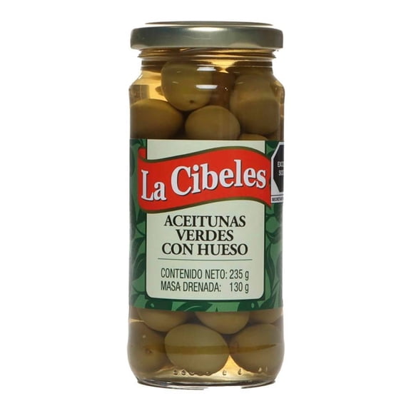 Aceitunas Cibeles verdes con hueso 235 g
