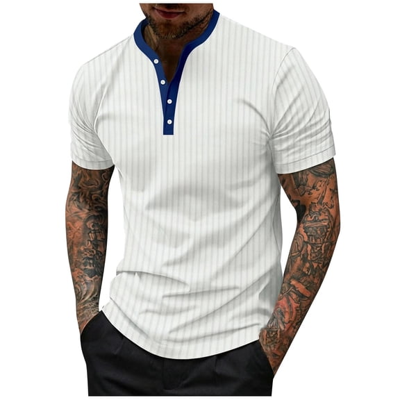 Guluxicc Mens T Shirts Summer V Neck Tops
