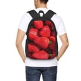 thumbnail image 4 of Disketp Strawberry Red Mochila Minimalista de Gran Capacidad, Mochila de Viaje para Escuela, Trabajo o Uso Diario, 4 of 6