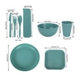 thumbnail image 3 of DPTALR 8-piece Set Of Straw Tableware Including Knives Forks Spoons Bowls Dishes Outdoor Portable Tableware Set, 3 of 6
