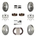 thumbnail image 1 of Transit Auto Front Rear Disc Brake Caliper Coated Rotor Drum Semi-Metallic Pad Shoe Wheel Cylinder & Hardware Kit (11Pc) for Car Jeep Patriot Compass Dodge Caliber Chrysler Sebring Avenger KCG-100371S, 1 of 11