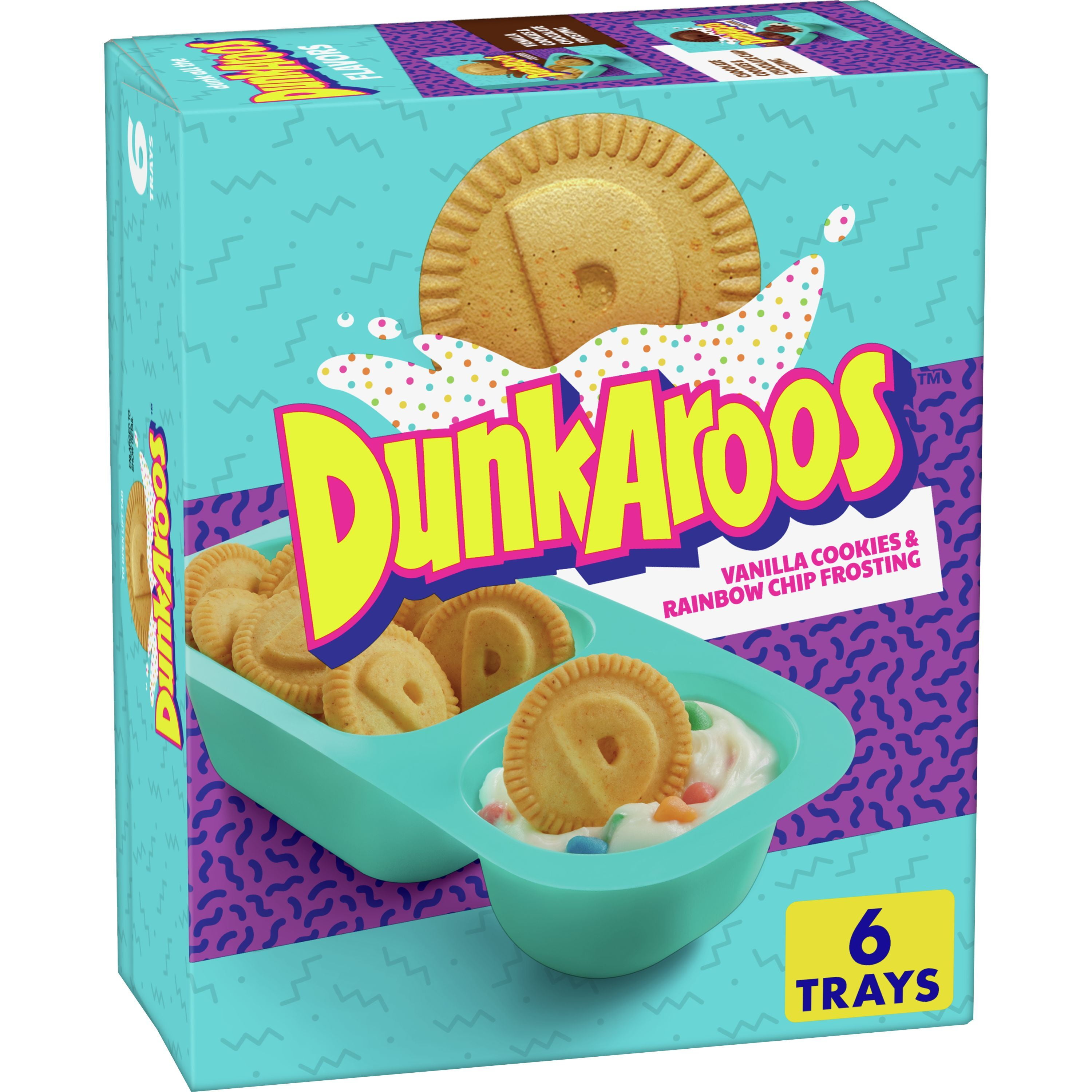 Dunkaroos Vanilla Cookies and Rainbow Chip Frosting, 1 oz, 6 ct