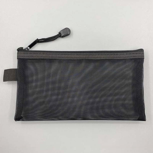 Estuche transparente de malla para lápices | Bolsa con cremallera de gran capacidad para útiles escolares | Organizador de exámenes para estudiantes