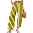 thumbnail image 2 of Yuzhih Wide Leg Pants Woman 2024 Fashion Striped Print Cropped Trousers Casual Comfy High Waist Palazzo Pants, 2 of 6