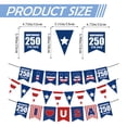 thumbnail image 3 of LKZQHMC USA 250th Anniversary Banner - 4 Pcs USA Banner Bunting 4th of July Decorations,1776-2026 Independence Day Decorations for 4th of July,Memorial Day & Veterans Day,Style A-Blue, 3 of 8