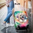 thumbnail image 3 of Funny Watercolor Adorable Mastiff Peeking Through Torn Paper Effect Travel Luggage Cover Mastiffs Dog Lover Gifts Idea Suitcase Dust Protective Decor - 00026, 3 of 5