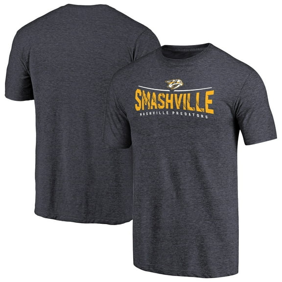 Men's Navy Nashville Predators Hometown Collection Smashville II Tri-Blend T-Shirt