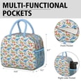 thumbnail image 6 of Womens White Colorful Dinosaurs Pattern Lunch Box for Work,Insulated Lunch Bag for Women,Loncheras Para Mujer,Leakproof Adult Lunch Bag for Work,Beach,Travel,Picnic,Camping, 6 of 7