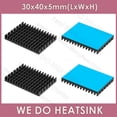 thumbnail image 1 of 30*40*5mm Without or With Thermal Pad Aluminum Heatsink Cooler Radiator Cooling For Raspberry Pi 4 Model B CPU Black With Pad 5pcs, 1 of 6