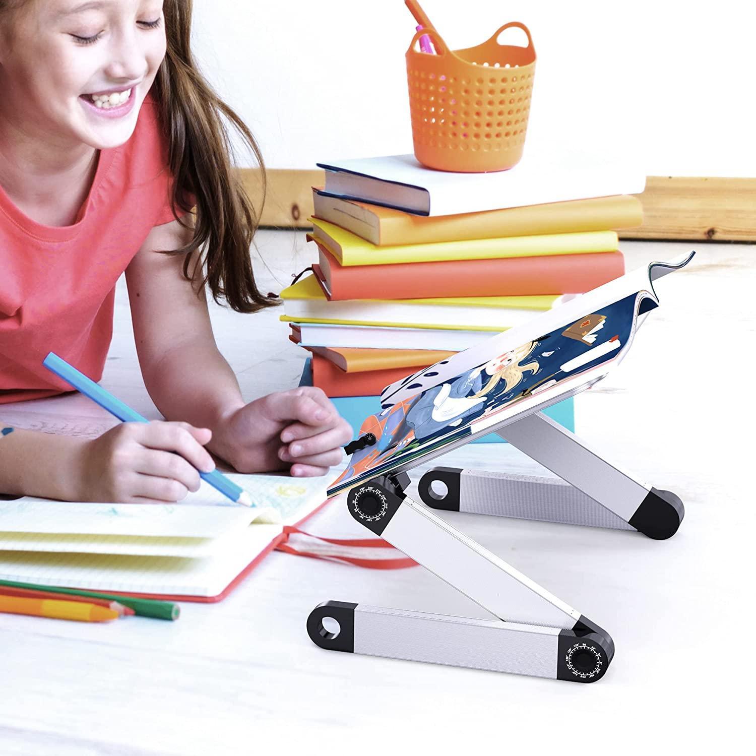 EEPHO Adjustable Height Laptop Desk with Fan Laptop Stand for Bed Portable Lap Desk Foldable