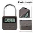 thumbnail image 2 of Metal Timer Lock LCD Display Timed Padlock Multi Function Electronic Time 99 Hour Timing Lock With Built-in Smart Chip, 2 of 12