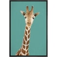 thumbnail image 3 of IDEA4WALL Framed Canvas Wall Art Pastel Watercolor Jungle Safari Giraffe Animals Print Modern Art Portrait Multicolor Painting for Living Room, Bedroom, Kid Room -&nbsp;24"x36" Black, 3 of 5
